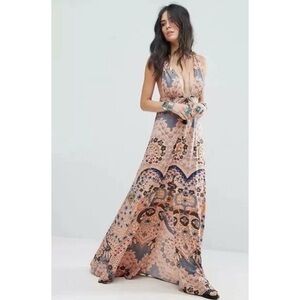 FREE PEOPLE Other Days Printed Slit Maxi Dress